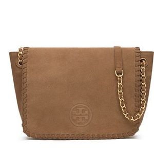 Tory Burch Marion Suede Shoulder Flap Bag