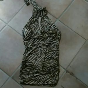 Animal print cute top