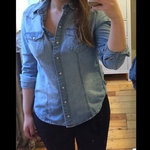 H&M  Light Wash Denim Shirt