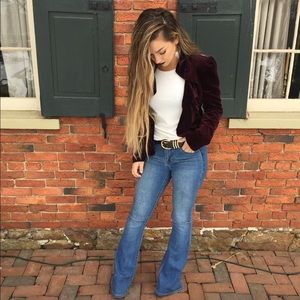 Milly Velvet Bordeaux Jacket