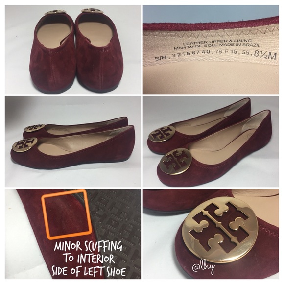 TORY BURCH SUEDE REVA BALLET FLATS – 8.5 - Picture 4 of 4