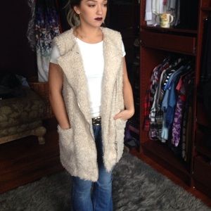 Faux fur vest