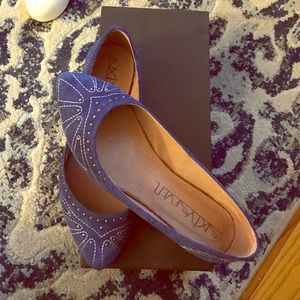 Blue Studded Detail Flats