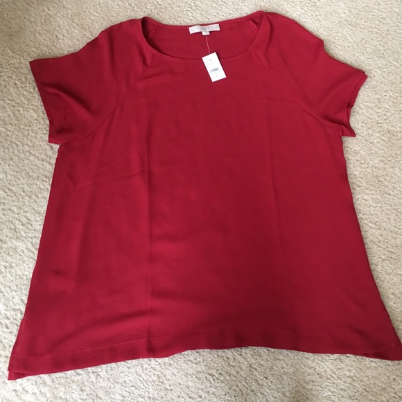 Loft red blouse
