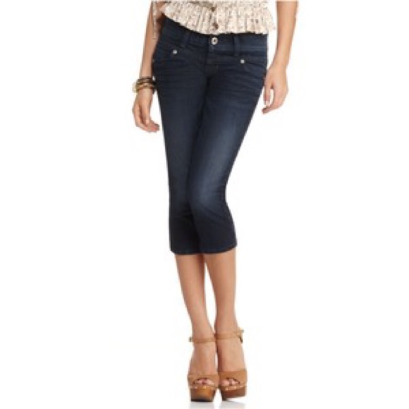 Guess Dark Blue Wash Cropped Denim