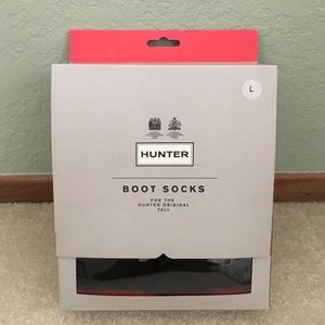 New in Box Hunter Boot Black Tall Socks