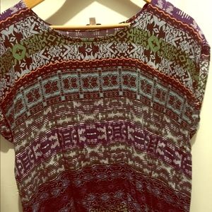 Colorful Short Sleeve Blouse