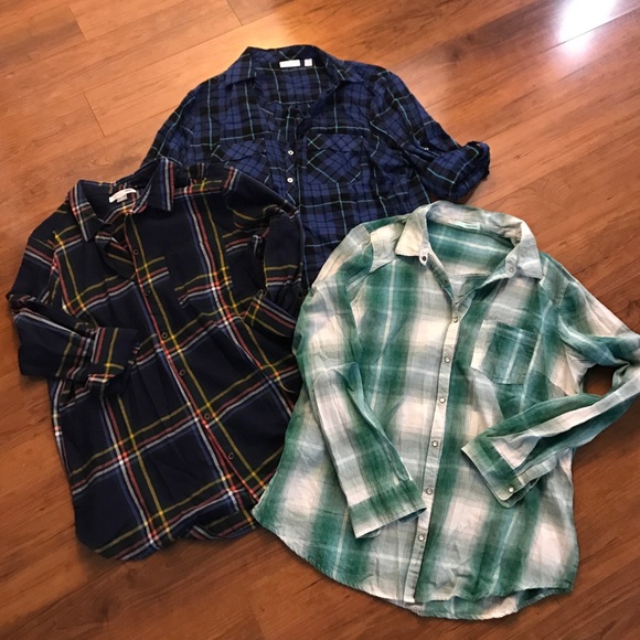 Bundle of Plaid Shirts - NWT & Near-New conditions