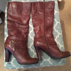 ✨Guess Brown Leather Boots 👢✨