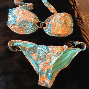 Orange and Blue bikini