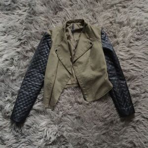 quilted sleeve jacket