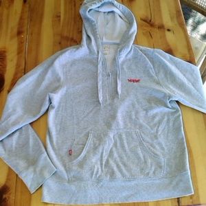 Large Half Zip Hoodie by Levi w/ Embroidery