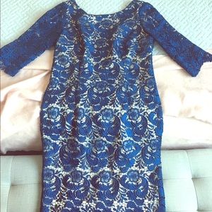Blue lace dress
