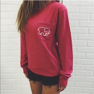 Ivory Ella Brick Red Shirt