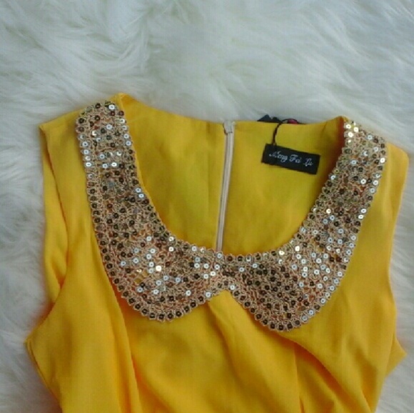 Yellow High/Low Dress - Picture 4 of 4