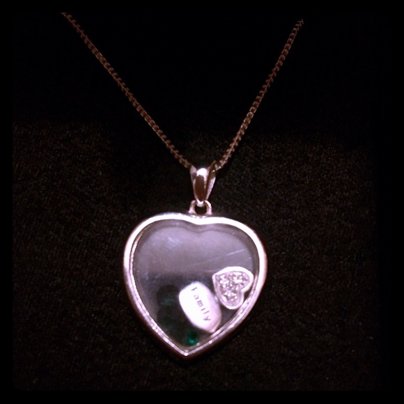 Silver heart necklace
