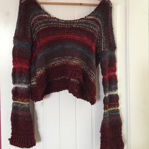 Free People chunky crop sweater