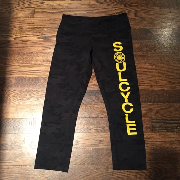 Lululemon x Soul Cycle camo Capri leggings
