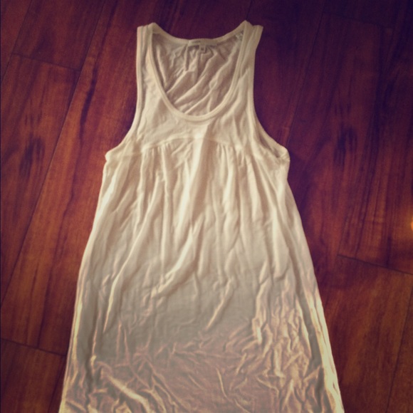 Long white tunic tank top