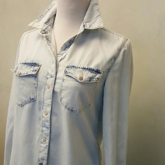 Tie dyed denim top . - Picture 3 of 4