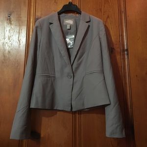 Grey single button blazer NWT