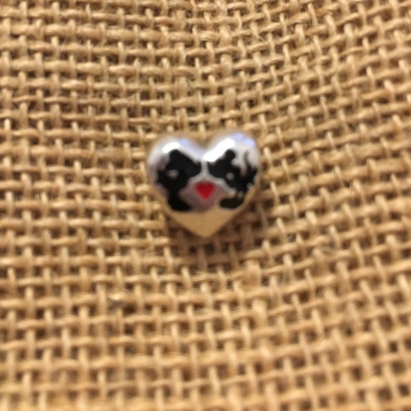 Mickey and Minnie Mouse kissing Pandora Charm
