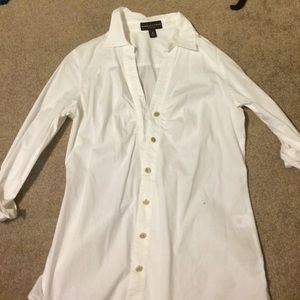 NWOT crisp white Dana Buchman dress shirt