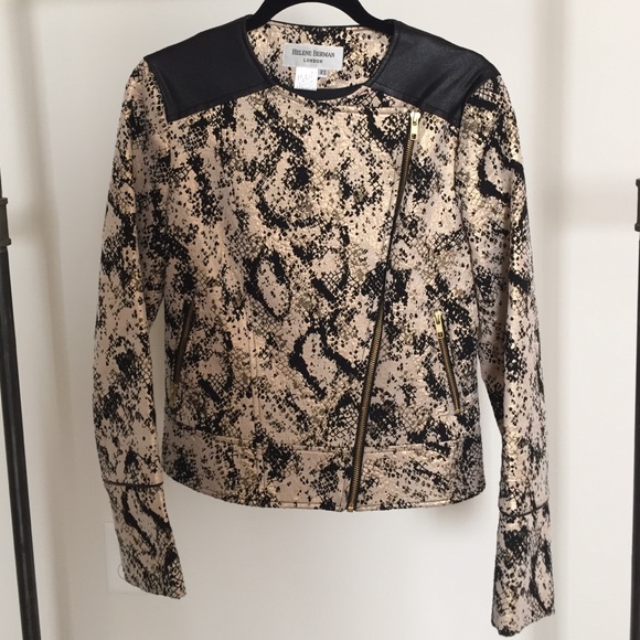 Snakeskin print blush, gold black jacket