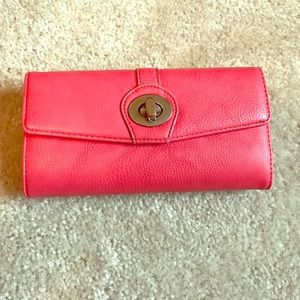 Charming Charlie coral wallet