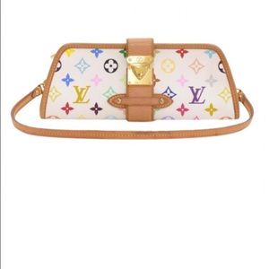 Louis Vuitton authentic multicolor Shirley clutch