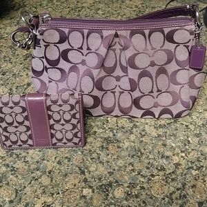 Coach purse with matching wallet