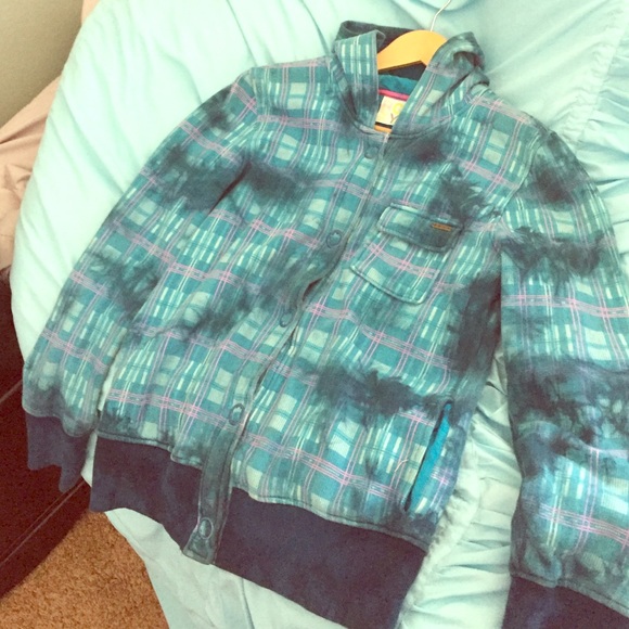Roxy silver button hoodie