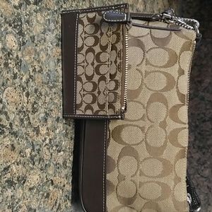 Coach purse with matching wallet