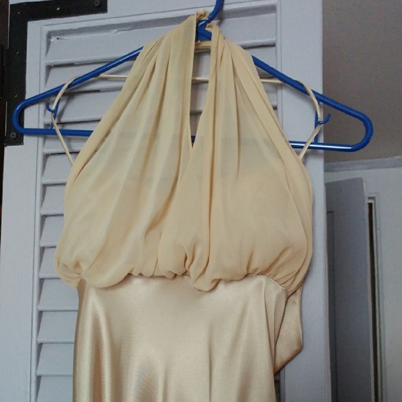 Gold Prom Dress size 4 - Picture 2 of 4