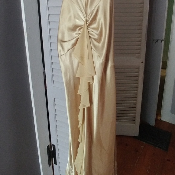 Gold Prom Dress size 4 - Picture 3 of 4
