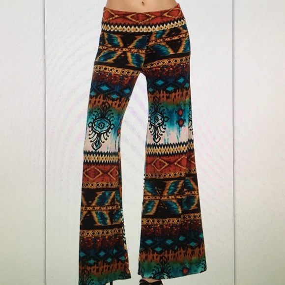 🏺Tribal colorful🏺wide leg lounge pants