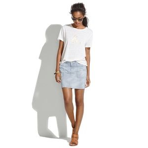 Madewell Walker Mini Skirt In Railroad Stripe 0