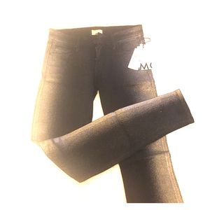 MOTHER Jeans NWT Black with Gold Glitter