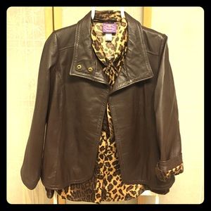 Chocolate Brown Leather Swing Jacket
