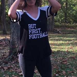 But first football shirt