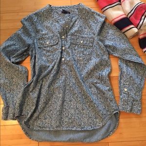 GAP chambray floral print shirt GAP chambray floral print shirt