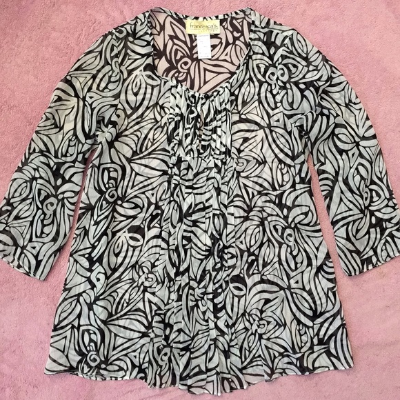 Francesca's Sheer Blouse- Sz M