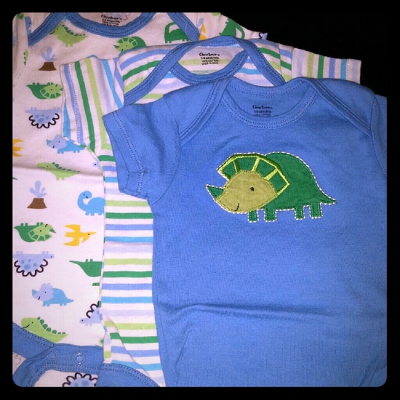 Set of 3 boy 3-9 month onesies.