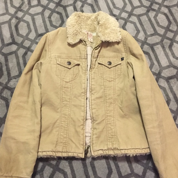 Corduroy furry jacket