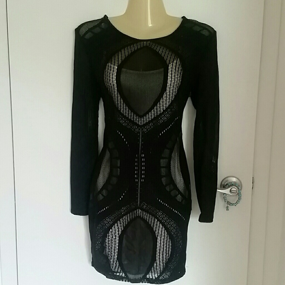 2290 Red Laser Cut Patterned Dress