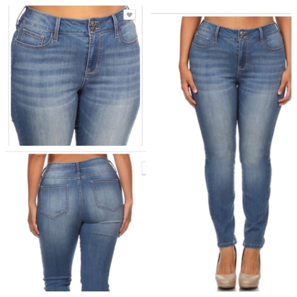 Medium wash plus jeans.