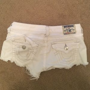 white True Religion shorts