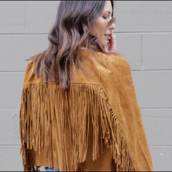 Suede fringe jacket