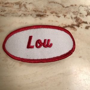 Embroidered " Lou" patch