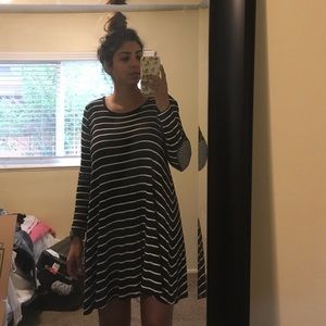 Black and white striped dress from Antrhopologie